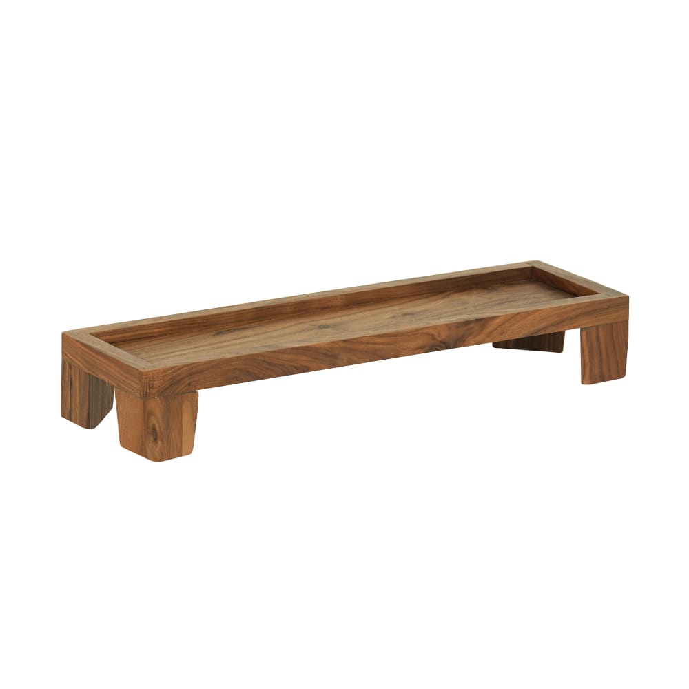 151-23602378 Rectangular Display Tray - 20" x 6" x 3 1/4", Walnut