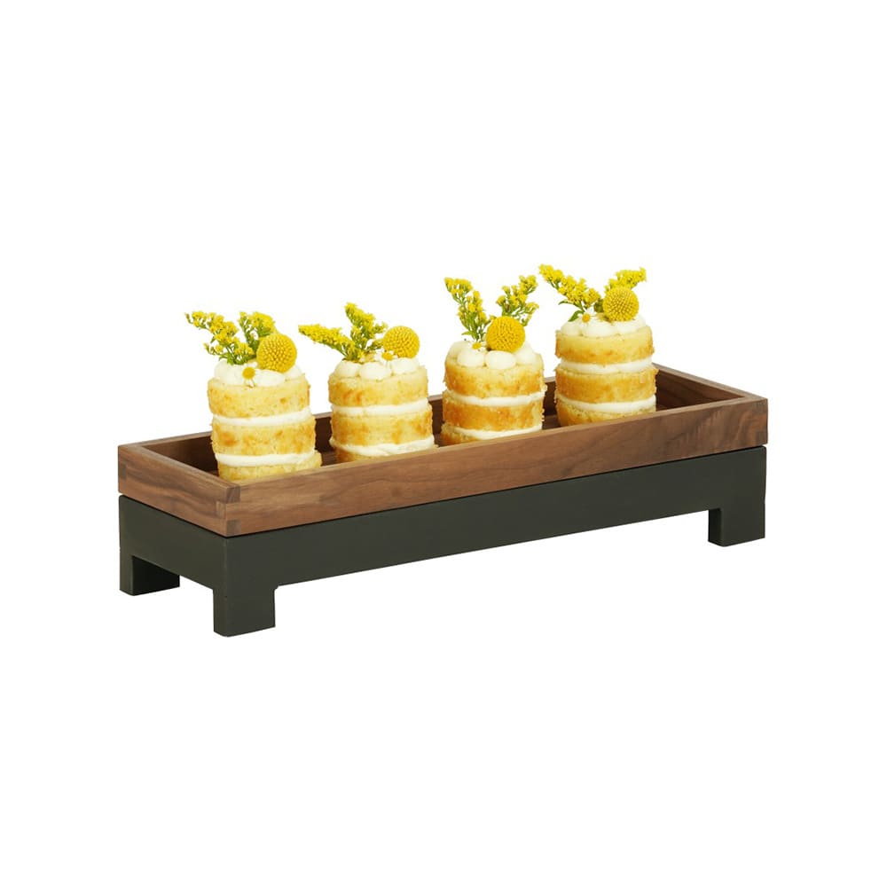 151-23605313 Rectangular Display Tray - 6" x 20" x 3", Metal, Black