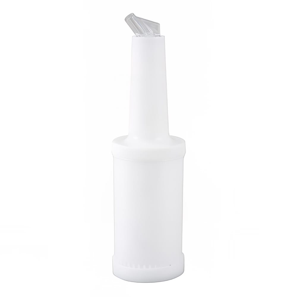 080-PPB1W 1 qt Liquor & Juice Multi Pour w/ White Spout & Lid