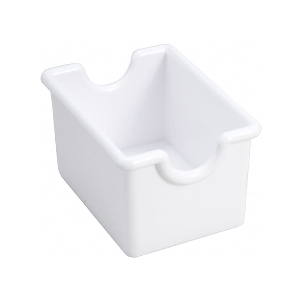 080-PPH1W Rectangular Sugar Caddy - Plastic, White