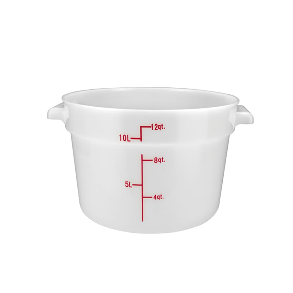 080-PPRC12W 12 qt Round Food Storage Container - Polypropylene, White
