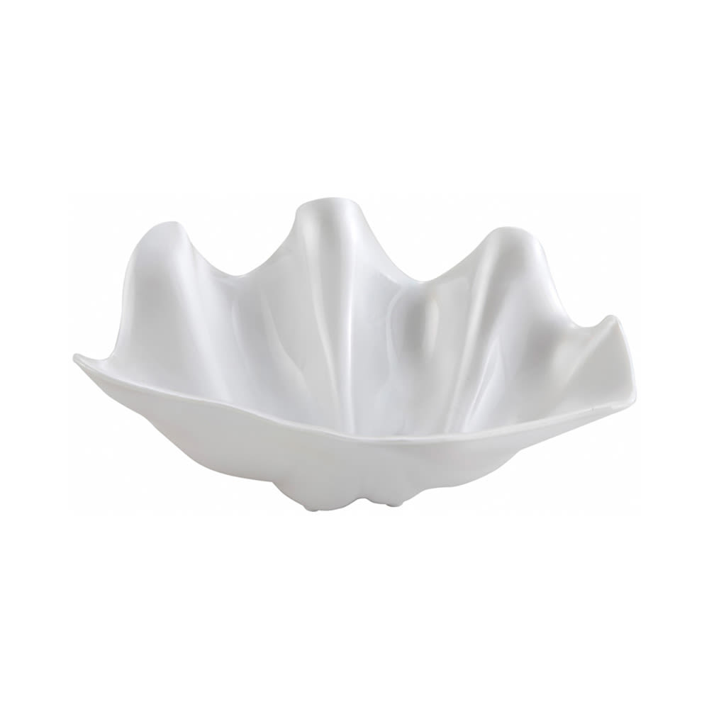 080-PSBW1W 20 oz Irregular Plastic Shell Bowl, Pearl