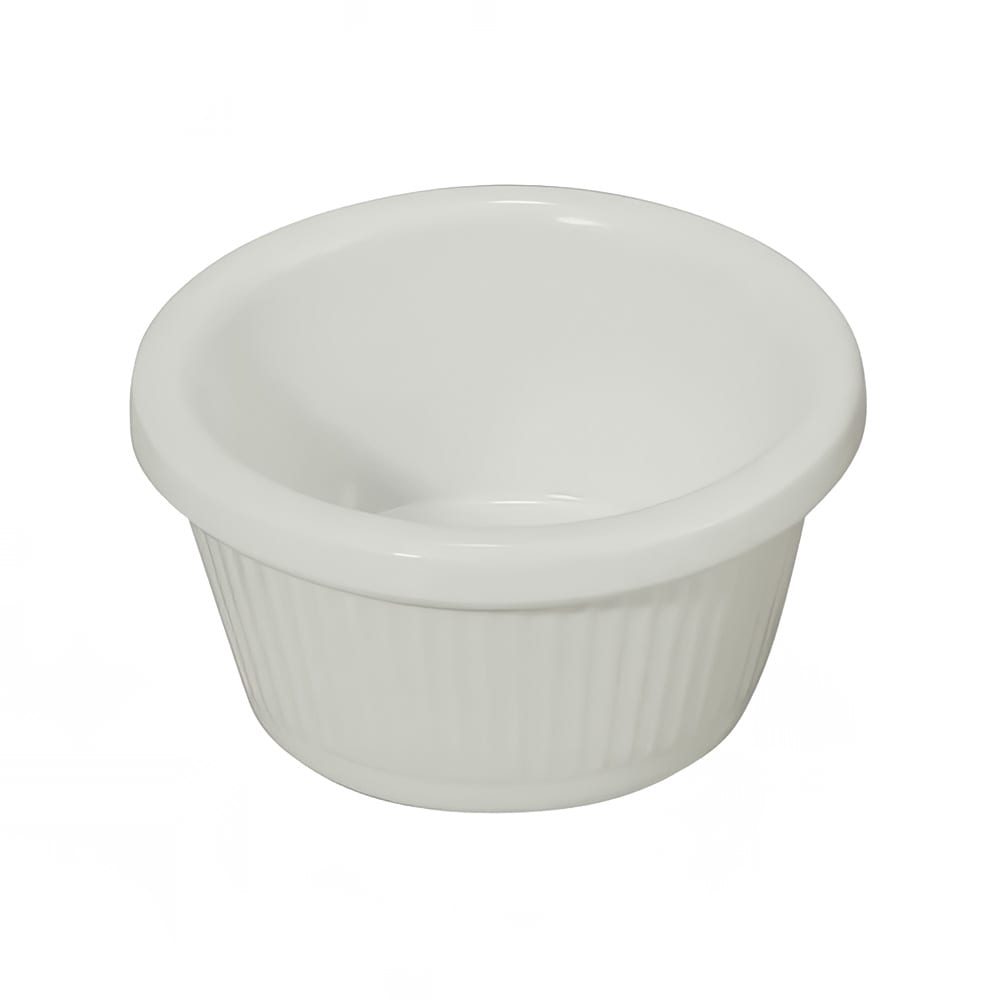 080-RFM2W 2 oz Fluted Ramekin, Melamine, White