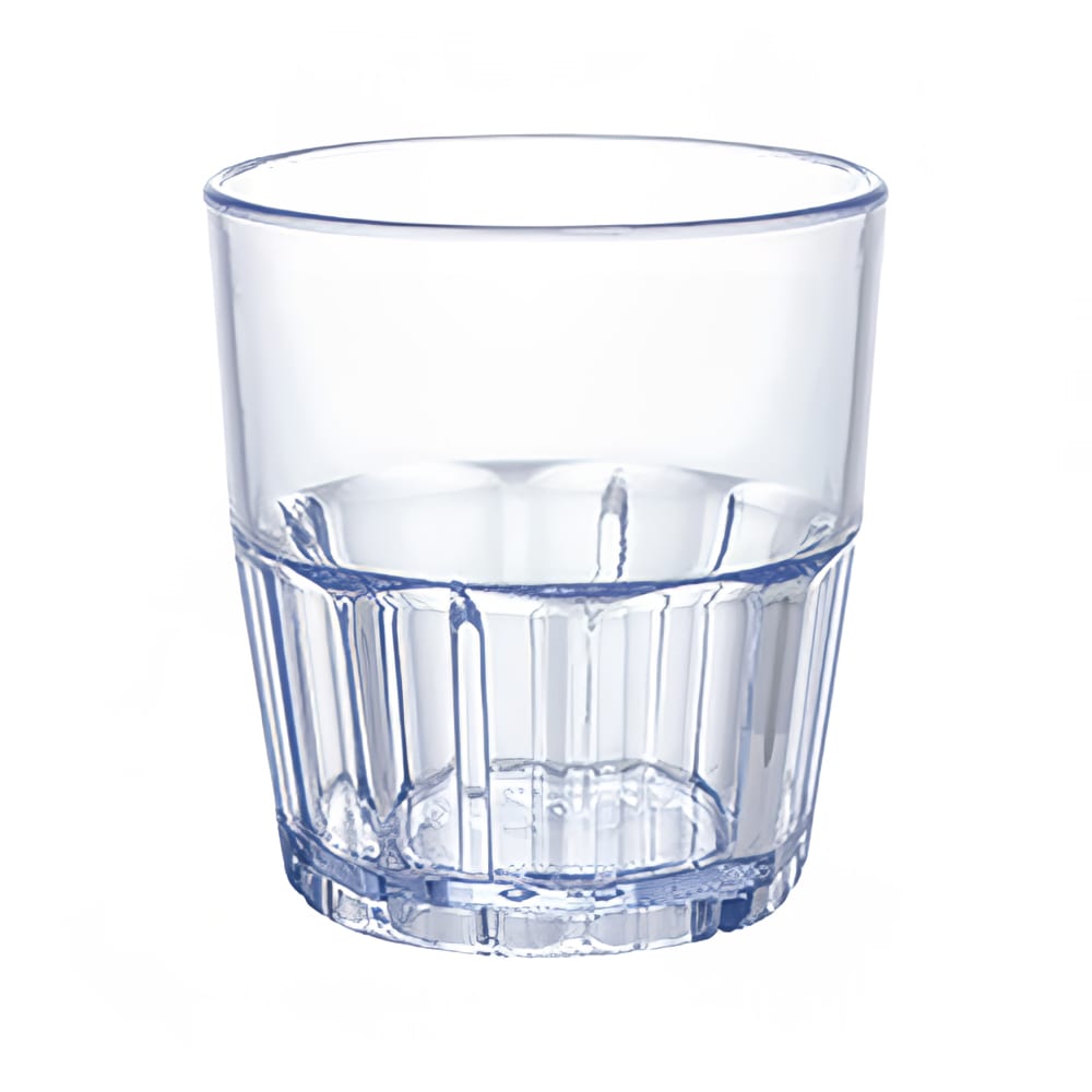 080-PTSN12 12 oz Blue Ribbed Plastic Havana Tumbler