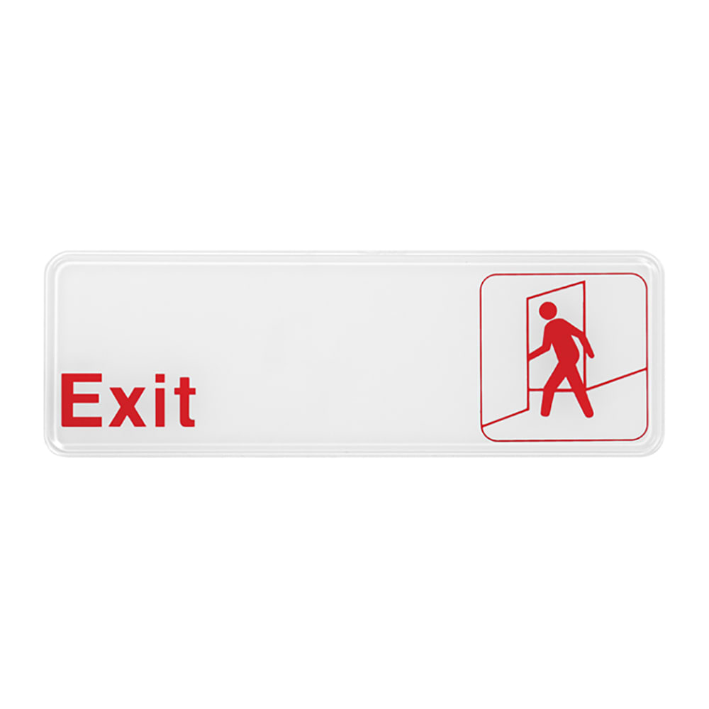 080-SGN381W Exit Sign - 3" x 9", White