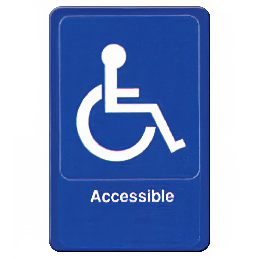 080-SGN653B Accessible Sign - 6" x 9", Blue