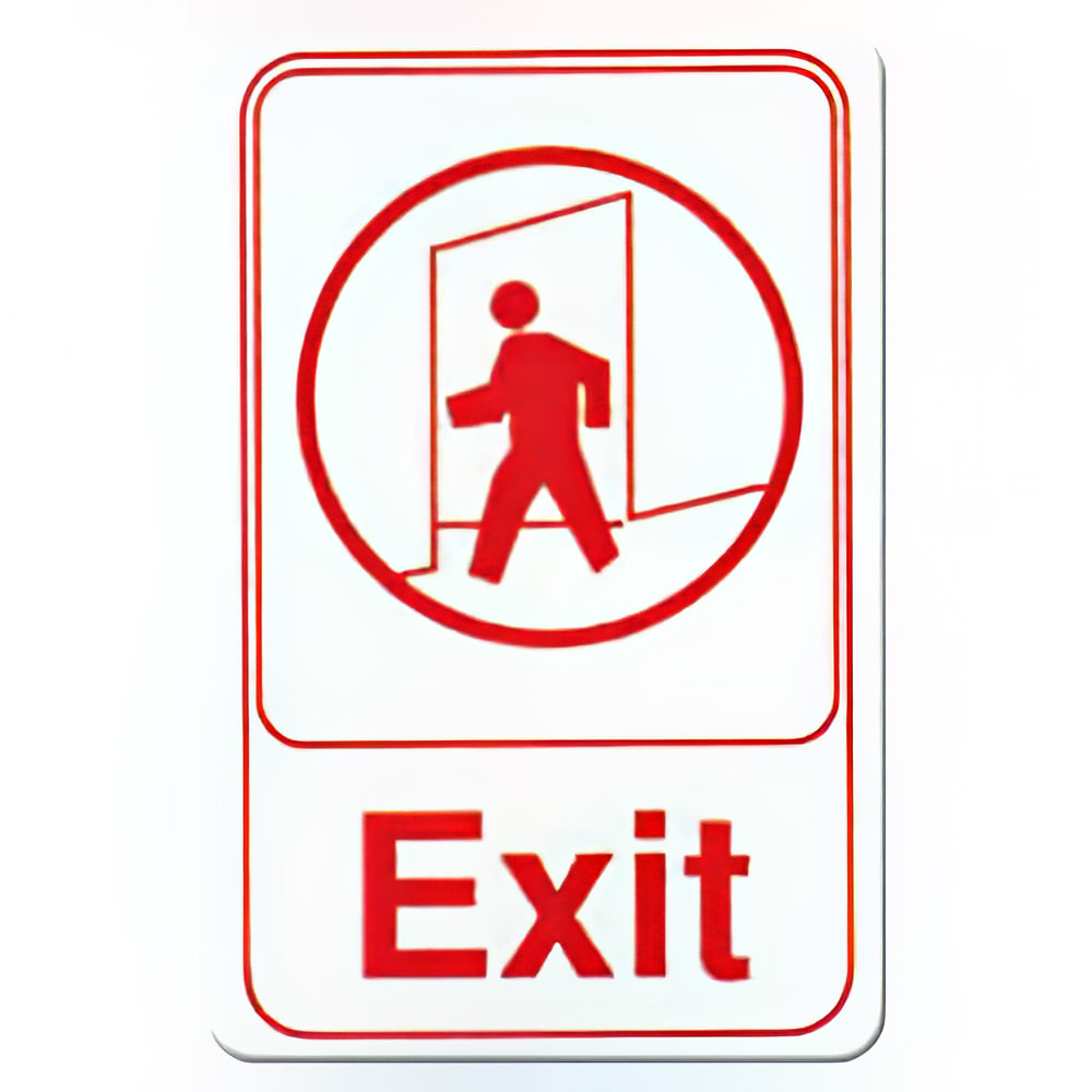 080-SGN681W Exit Sign - 6" X 9", White