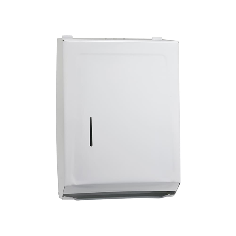 080-TD600 Surface Mount Paper Towel Dispenser w/ 400 C Fold Capacity - Iron, White