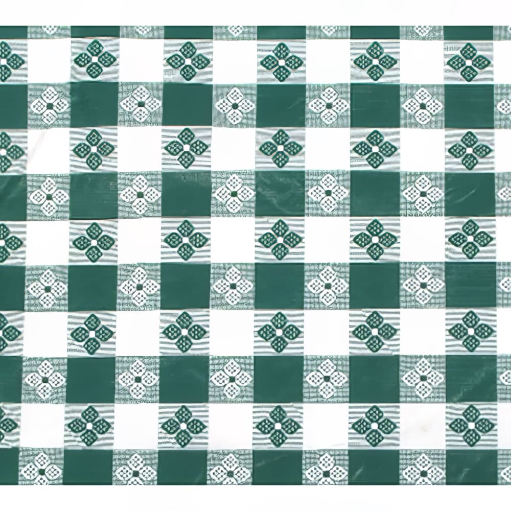 080-TBCO70G Rectangular Tablecloth, PVC w/ Cotton Lining, 52" x 70", Green