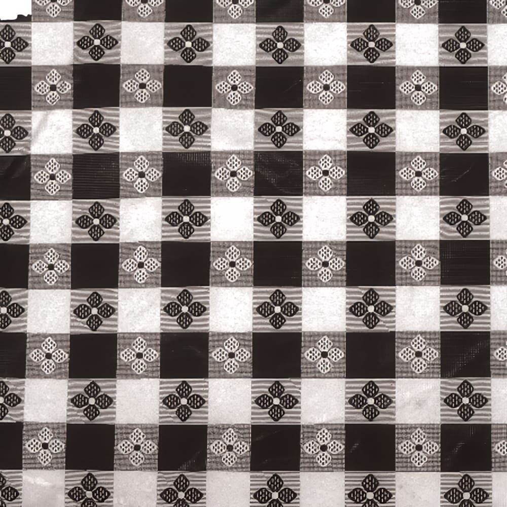 080-TBCS52K Square Tablecloth, PVC w/ Cotton Lining, 52" x 52", Black