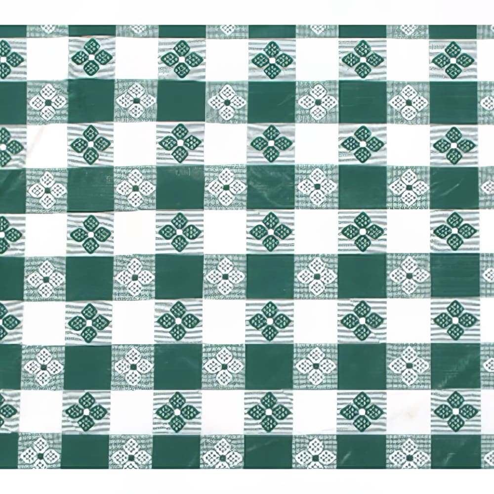 080-TBCO90G Rectangular Tablecloth, PVC w/ Cotton Lining, 52" x 90", Green
