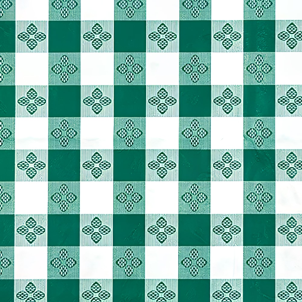 080-TBCS52G Square Table Cloth, PVC Material w/ Flannel Backing, 52 x 52", Green