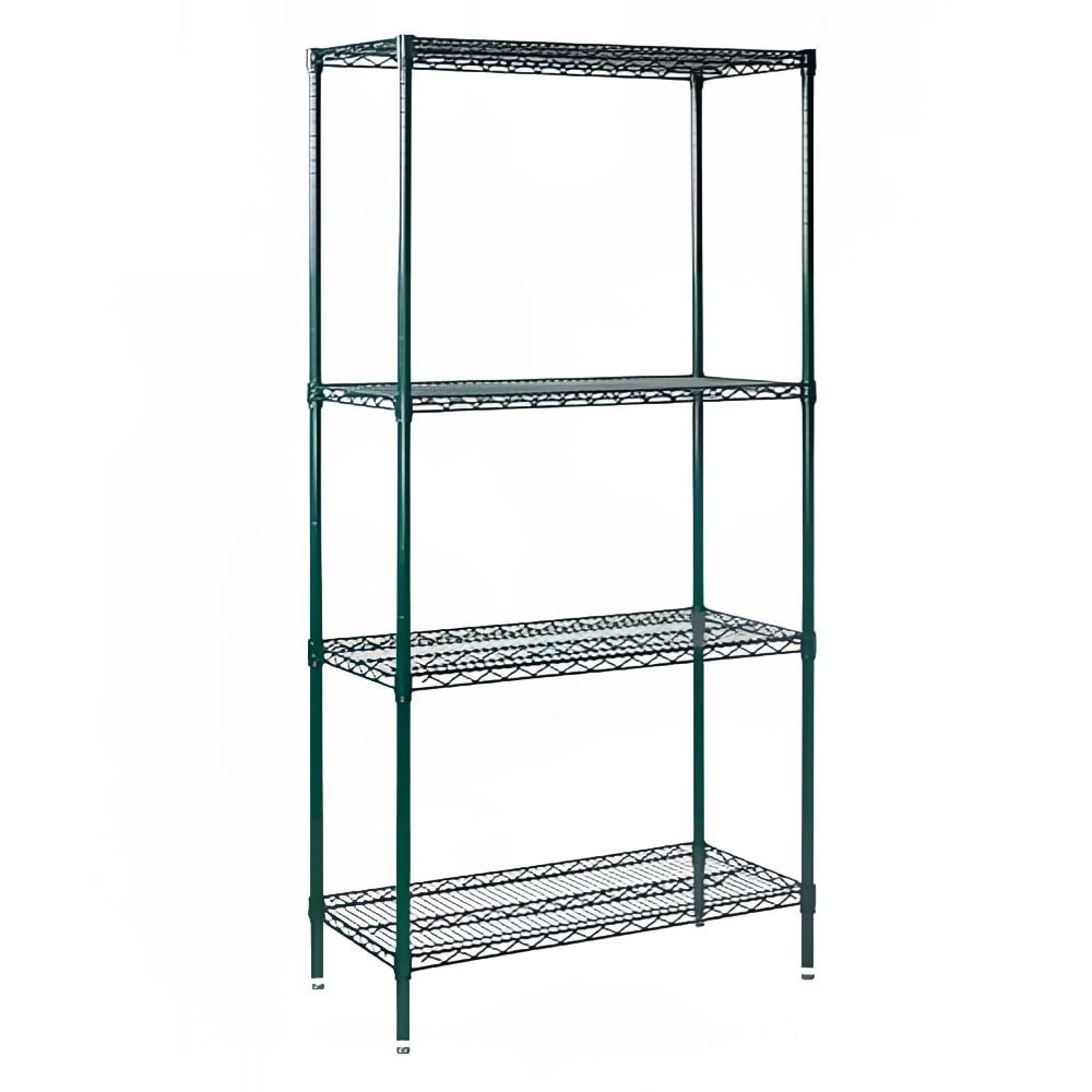 080-VEXS2436 36" NSF 4-Tier Epoxy Coated Wire Shelf Kit - 24"W, 72"H