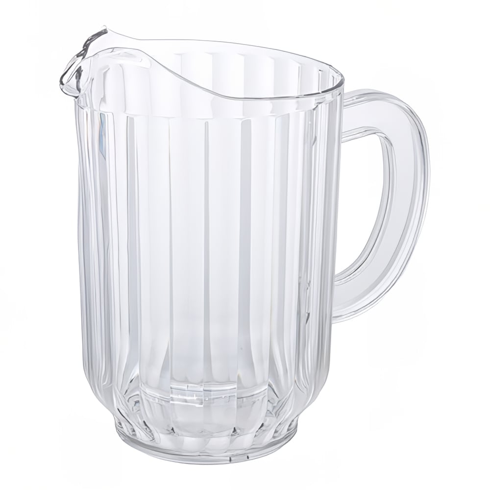 080-WPC60 60 oz Plastic Pitcher w/ Fluted Sides, Clear