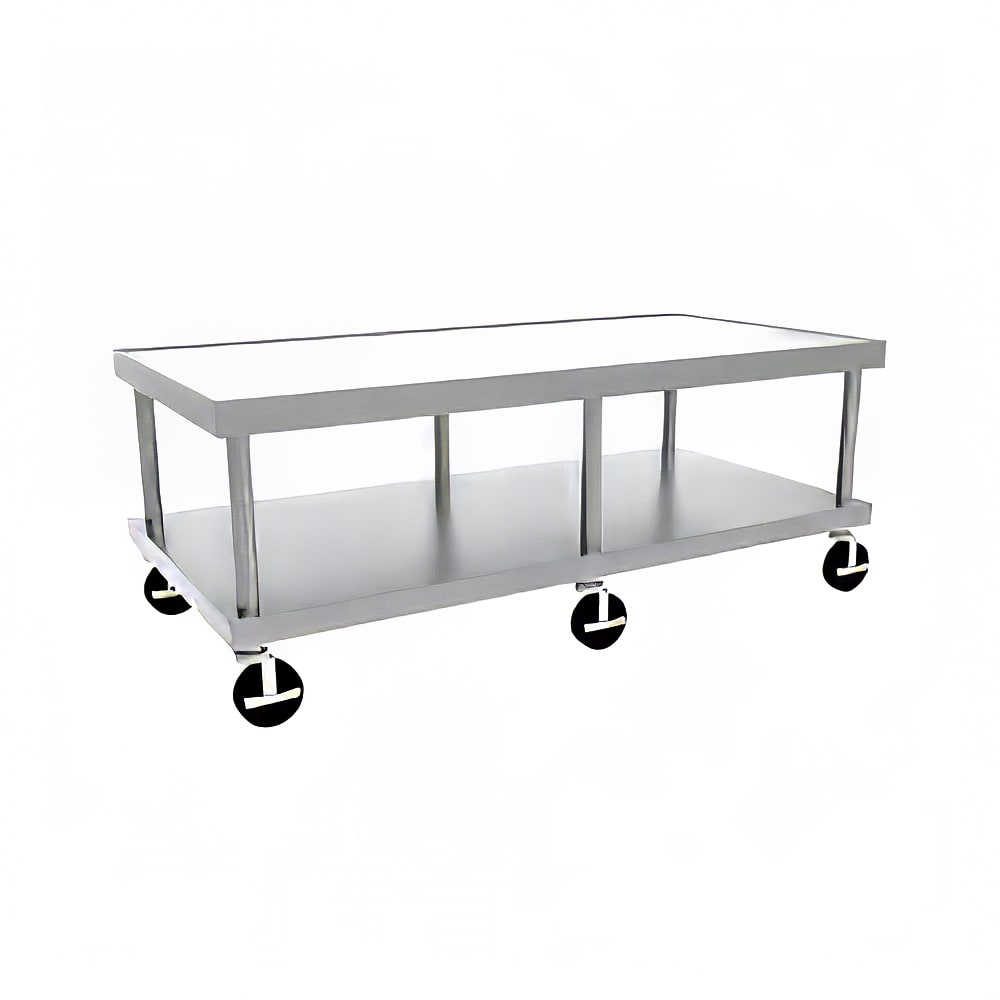290-STANDC60 61" Wide Equipment Stand w/ Marine Edge & Undershelf, Stainless