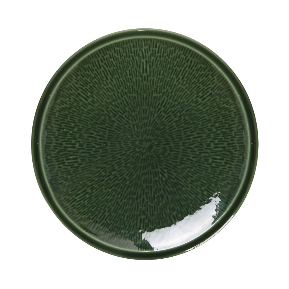 614-GG108 8" Round Deep Coupe Dinner Plate- Ceramic, Green Gem