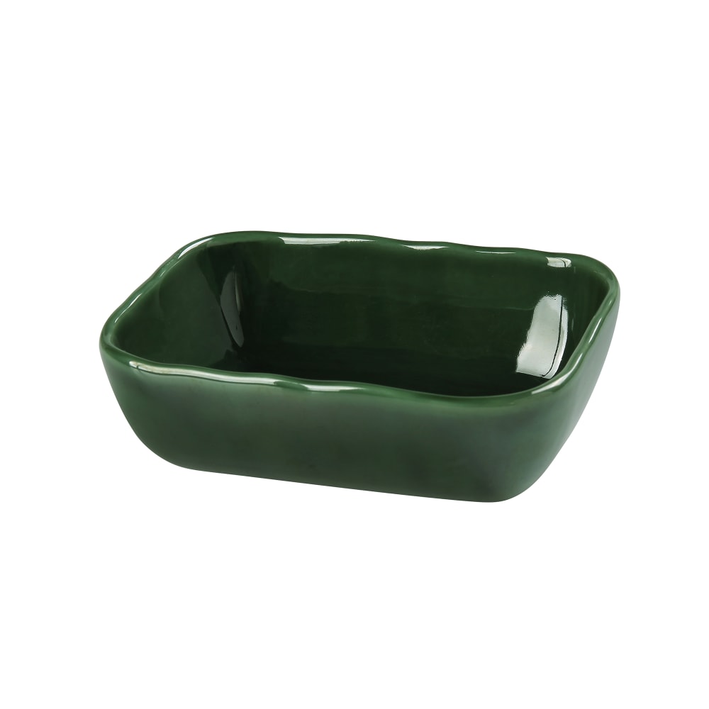 614-GG303 2 oz Rectangular Salad Bowl - Ceramic, Green Gem