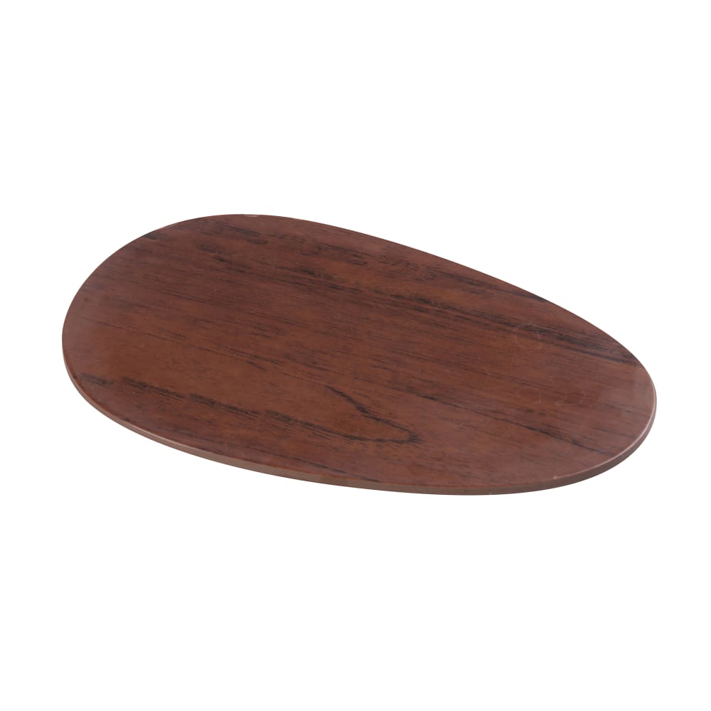 614-WL210 10 1/4" Oval Melamine Plate, Wood Grain