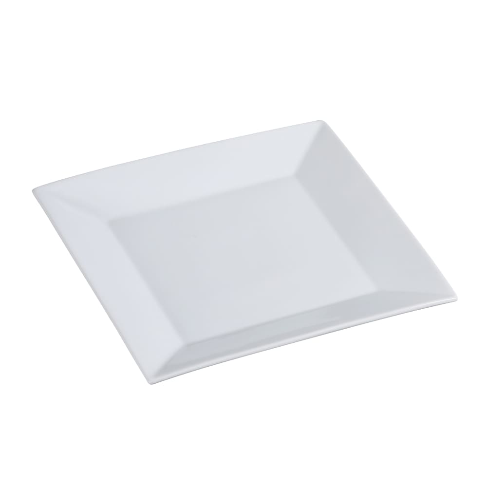 614-ML112 12" Square Porcelain Plate - Porcelain, Super White