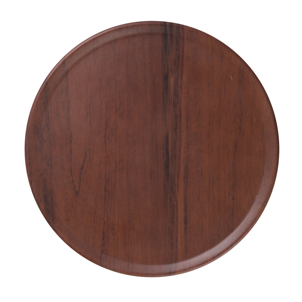 614-WL1110 10 1/4" Round Melamine Plate, Wood Grain