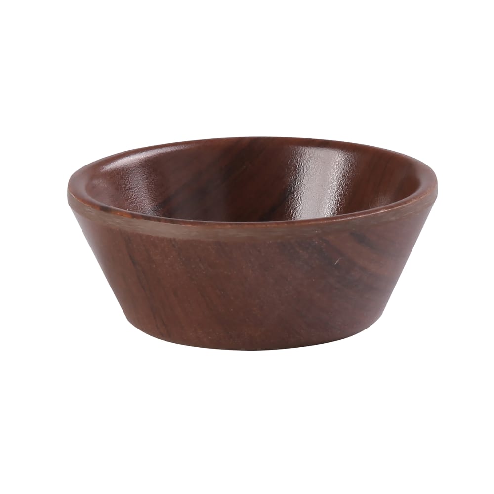 614-WL505 10 oz Round Melamine Soup Bowl, Wood Grain