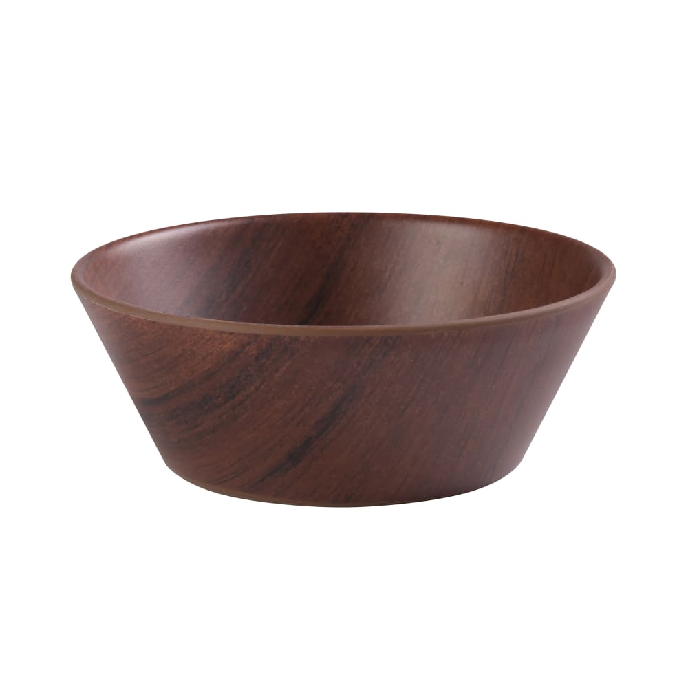 614-WL506 18 oz Round Melamine Salad Bowl, Wood Grain