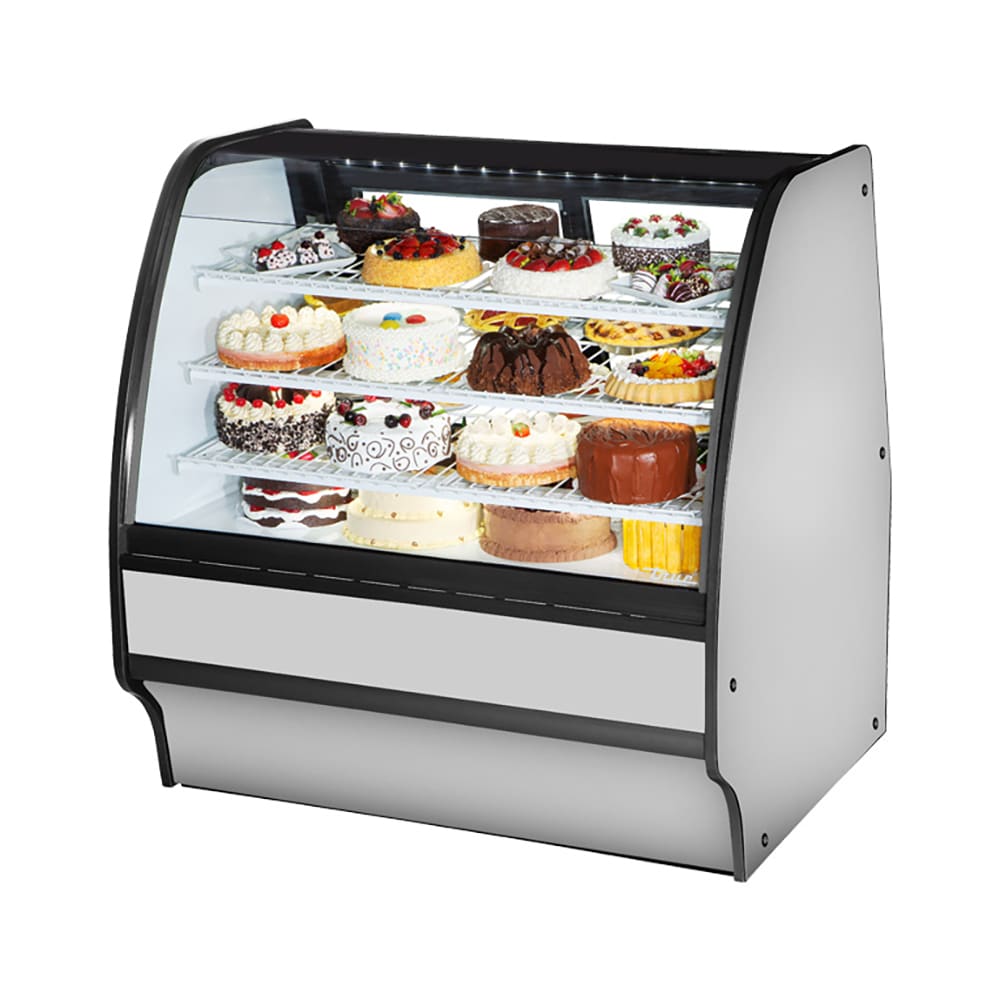 598-TGMR48SCSCSW 48 1/4" Full Service Bakery Case w/ Curved Glass - (4) Levels, 115v