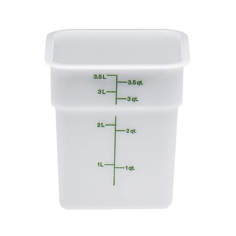 144-4SFSP148 4 qt Square Food Storage Container - CamSquare®, Natural White