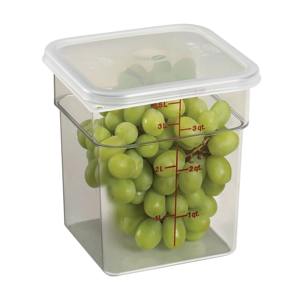 Cambro 4SFSCW135 4 qt Square Food Storage Container