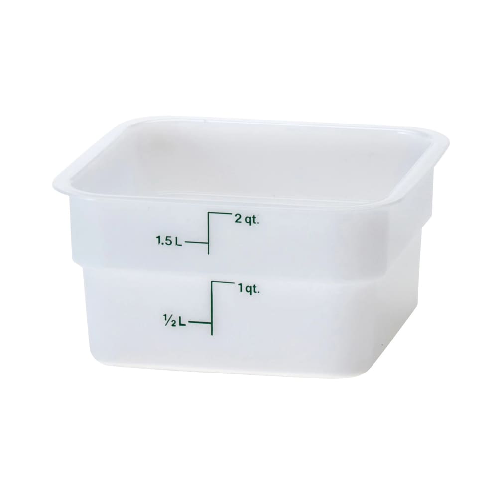 144-2SFSP148 2 qt Square Food Storage Container - CamSquare®, Natural White