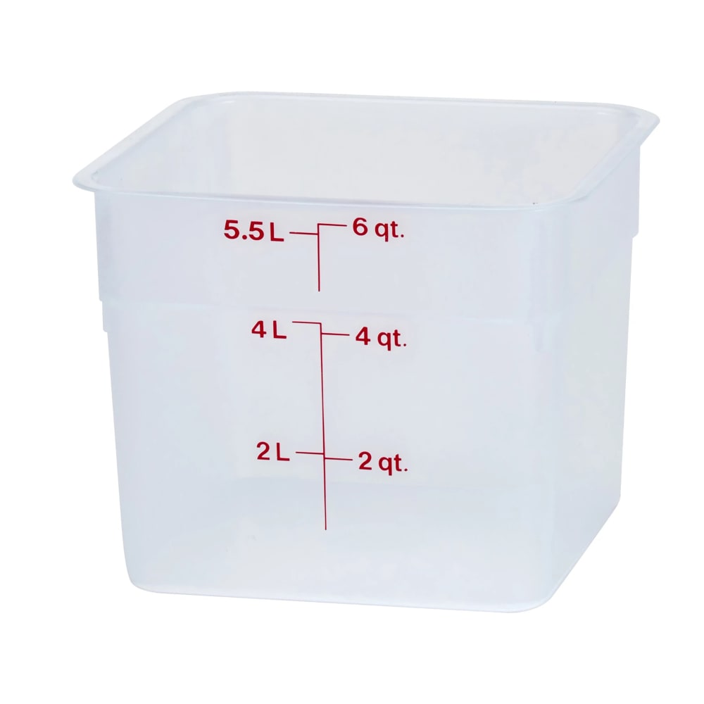 144-6SFSPP190 6 qt Square Food Storage Container - CamSquare®, Translucent