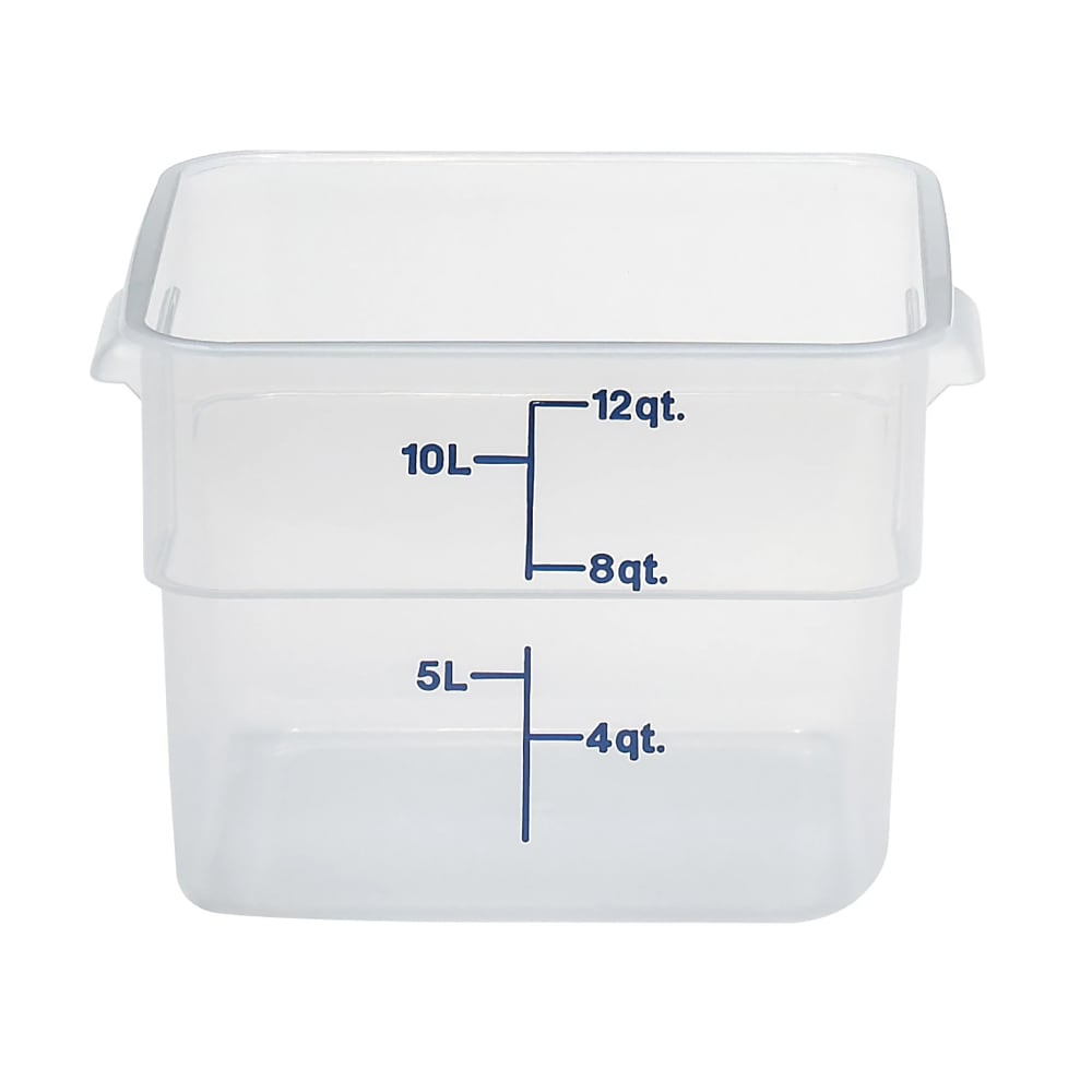 144-12SFSPP190 12 qt Square Food Storage Container - CamSquare®, Polypropylene, Translucent
