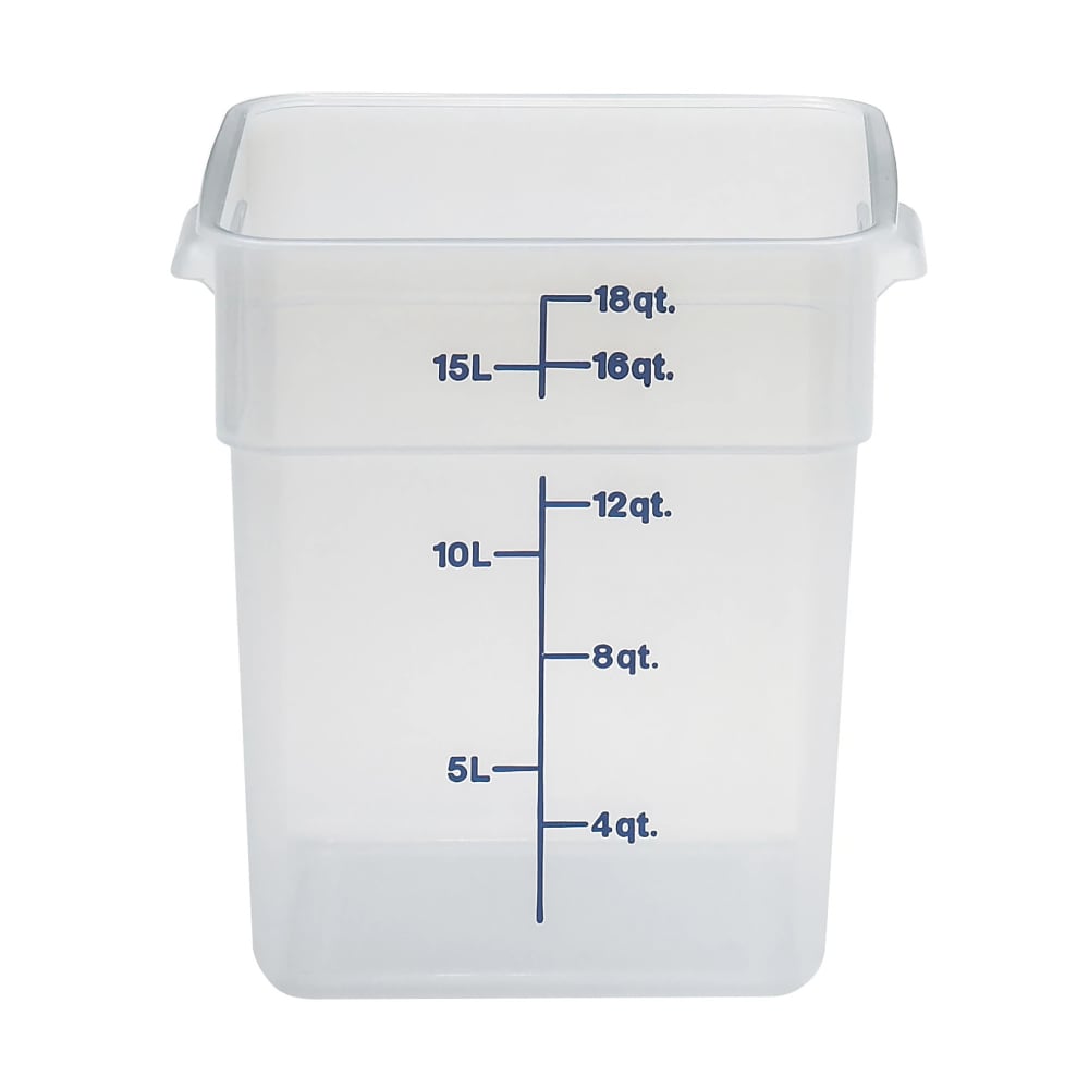 144-18SFSPP190 18 qt Square Food Storage Container - CamSquare®, Polypropylene, Translucent