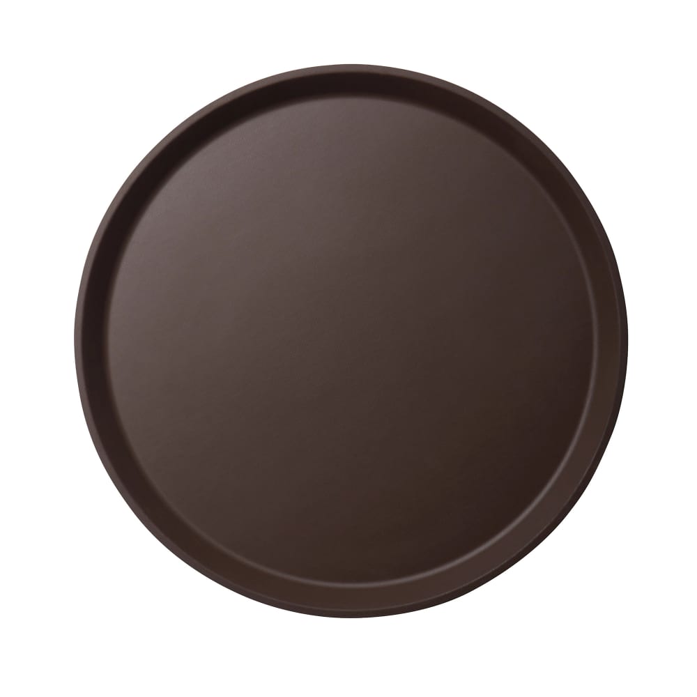 144-1400CT138 14" Round Camtread Serving Tray - Fiberglass, Tavern Tan