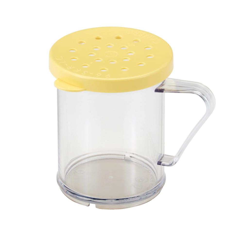 144-96SKRC135 10 oz Shaker/Dredge w/ Lid for Cheese, Polycarbonate