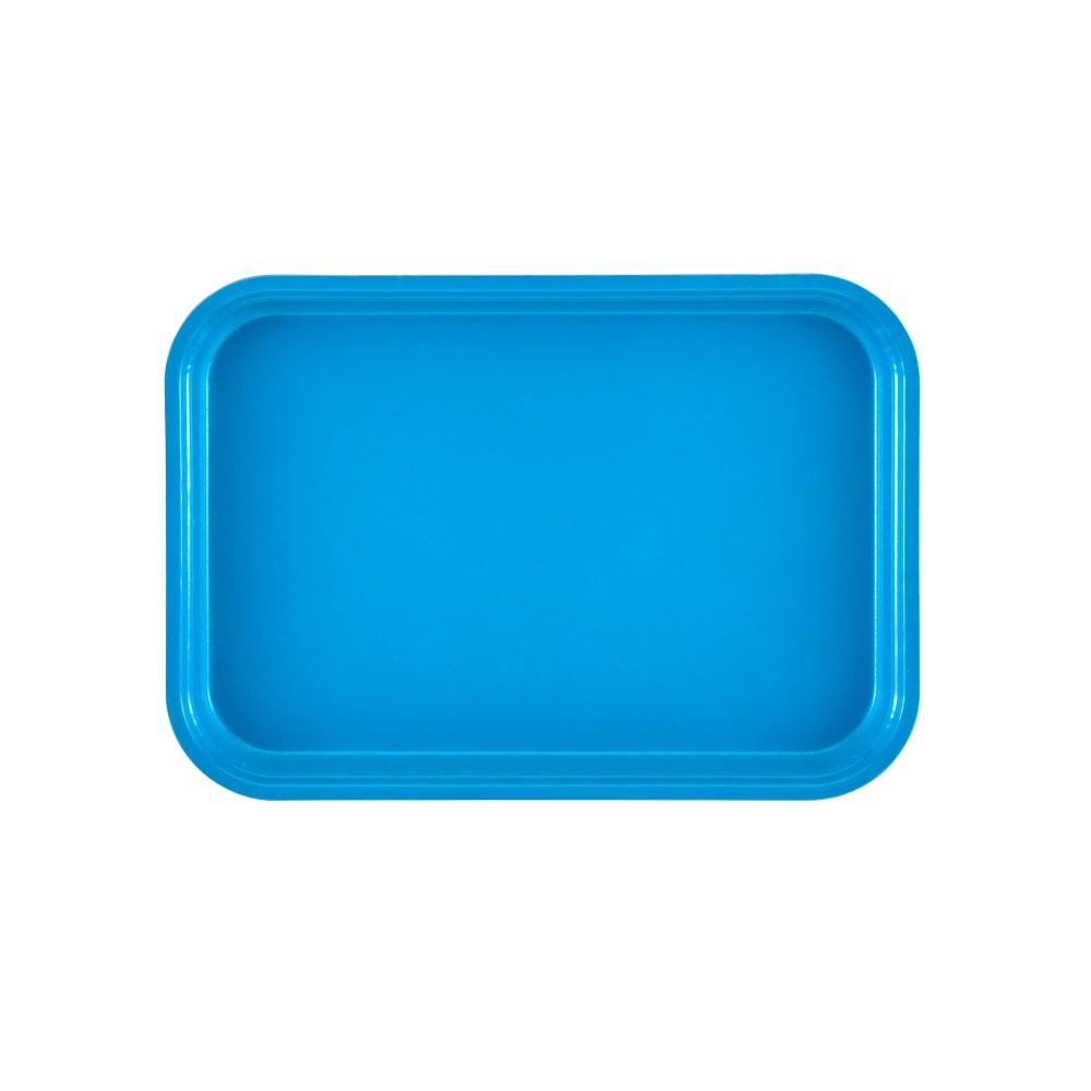 144-913MT142 Rectangular Market Display Tray - 8 7/8" x 12 3/4" x 1", Blue