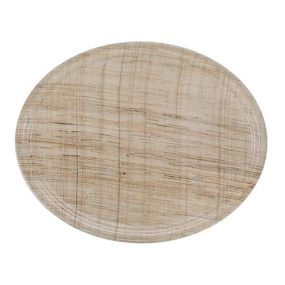 144-2700204 Oval Serving Camtray® - 22" x 26 7/8", Fiberglass, Rattan
