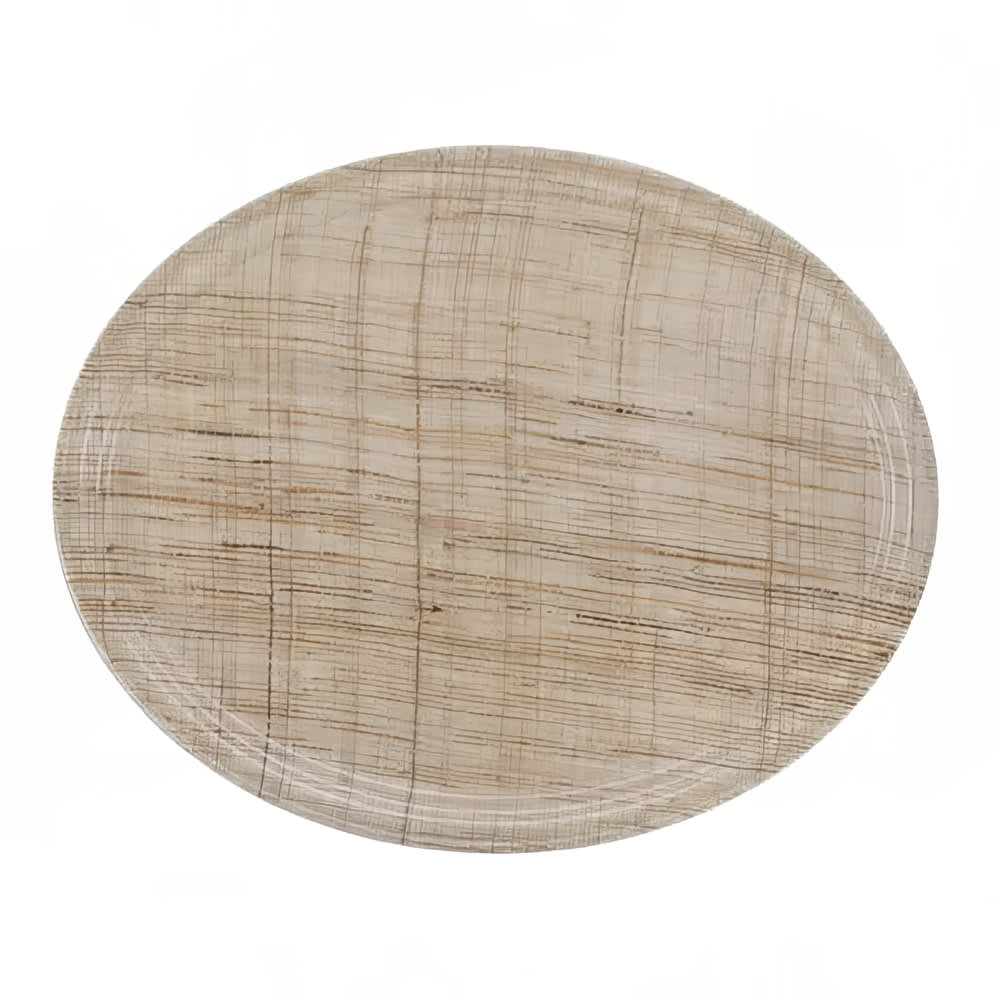 144-2500204 Oval Serving Camtray® - 19 1/4" x 24", Fiberglass, Rattan