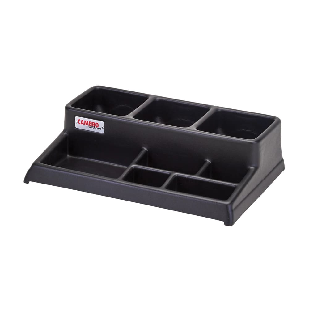 144-BSACS110 Airpot Station for (3) Airpots w/ Condiment Organizer, Black