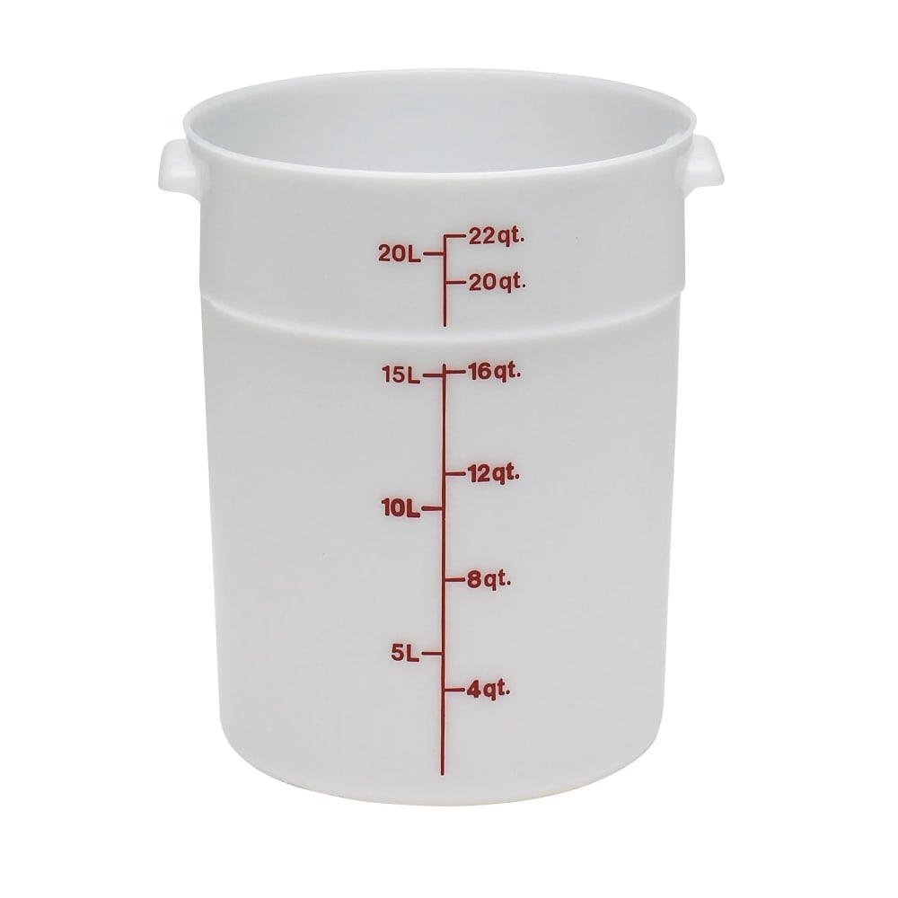 144-RFS22148 22 qt Round Storage Container - Natural White