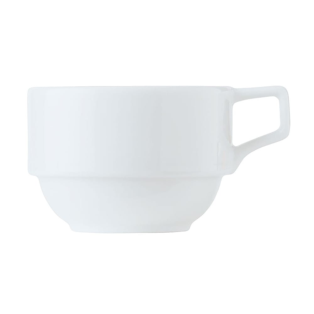 192-150230220 8 1/4 oz Empire Stackable Cup - Porcelain, Bright White