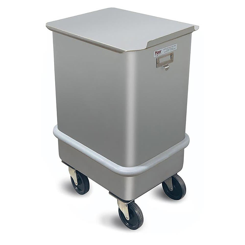 408-47150 27 Gallon Mobile Ingredient Bin - Silver