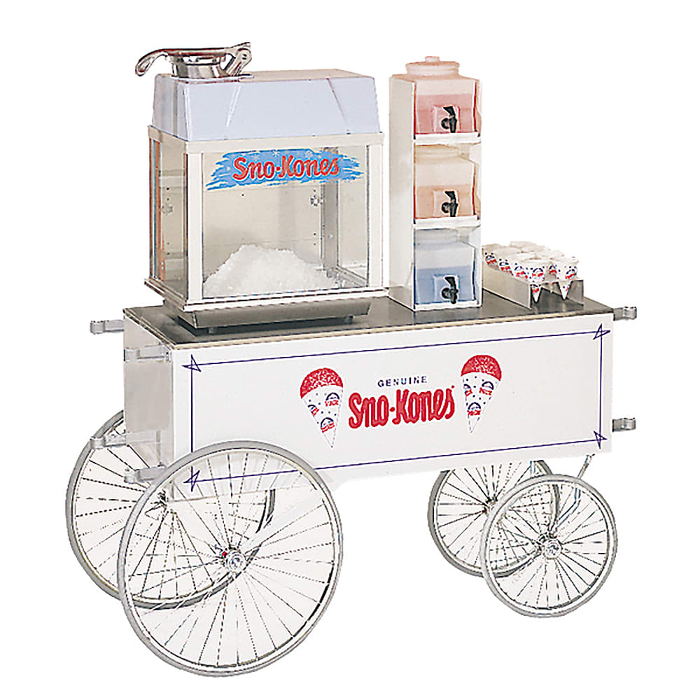 231-2129SK Food Cart for Sno Kones w/ Graphics, 48" x 20", White
