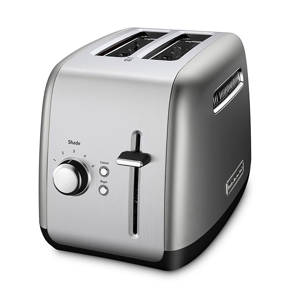 449-KMT2115CU 2 Slice Toaster - Manual High-Lift Lever, Crumb Tray, Silver
