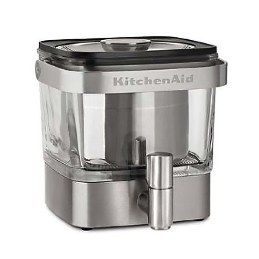449-KCM4212SX 28 oz Cold Brew Coffee Maker w/ Stainless Tap - Stainless Base, Glass Container
