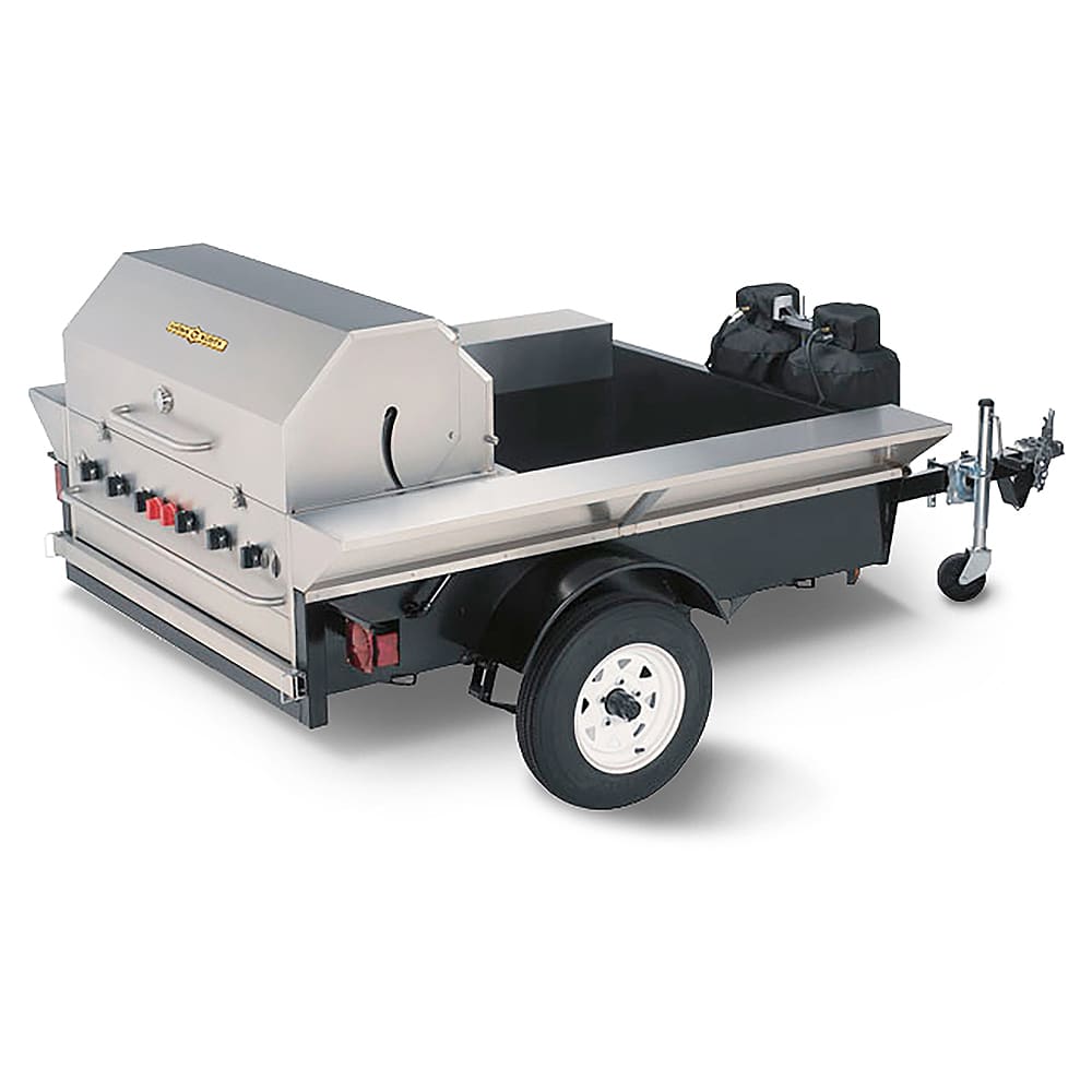 828-TG2 46" Towable Gas Commercial Outdoor Grill w/ Water Pans, Liquid Propane
