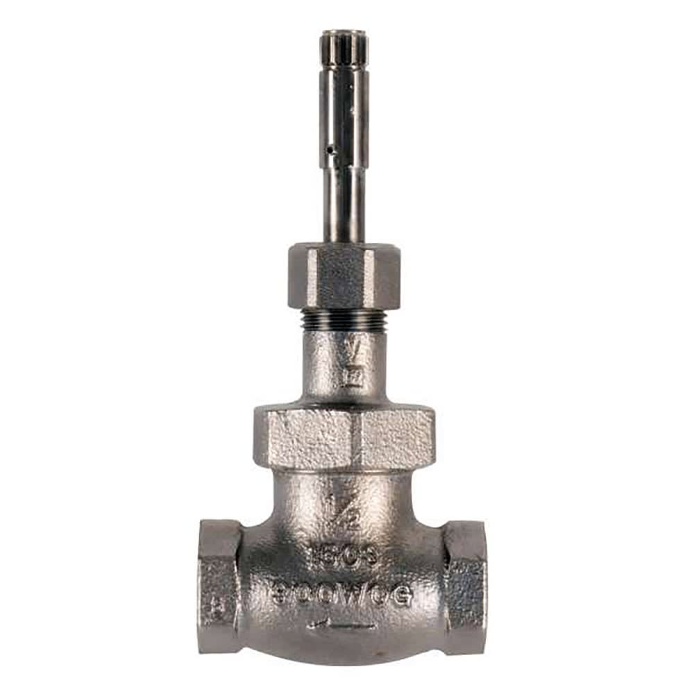 064-01192725 1/2" NPT Globe Valve w/ Handle Adapter, Chrome Finish