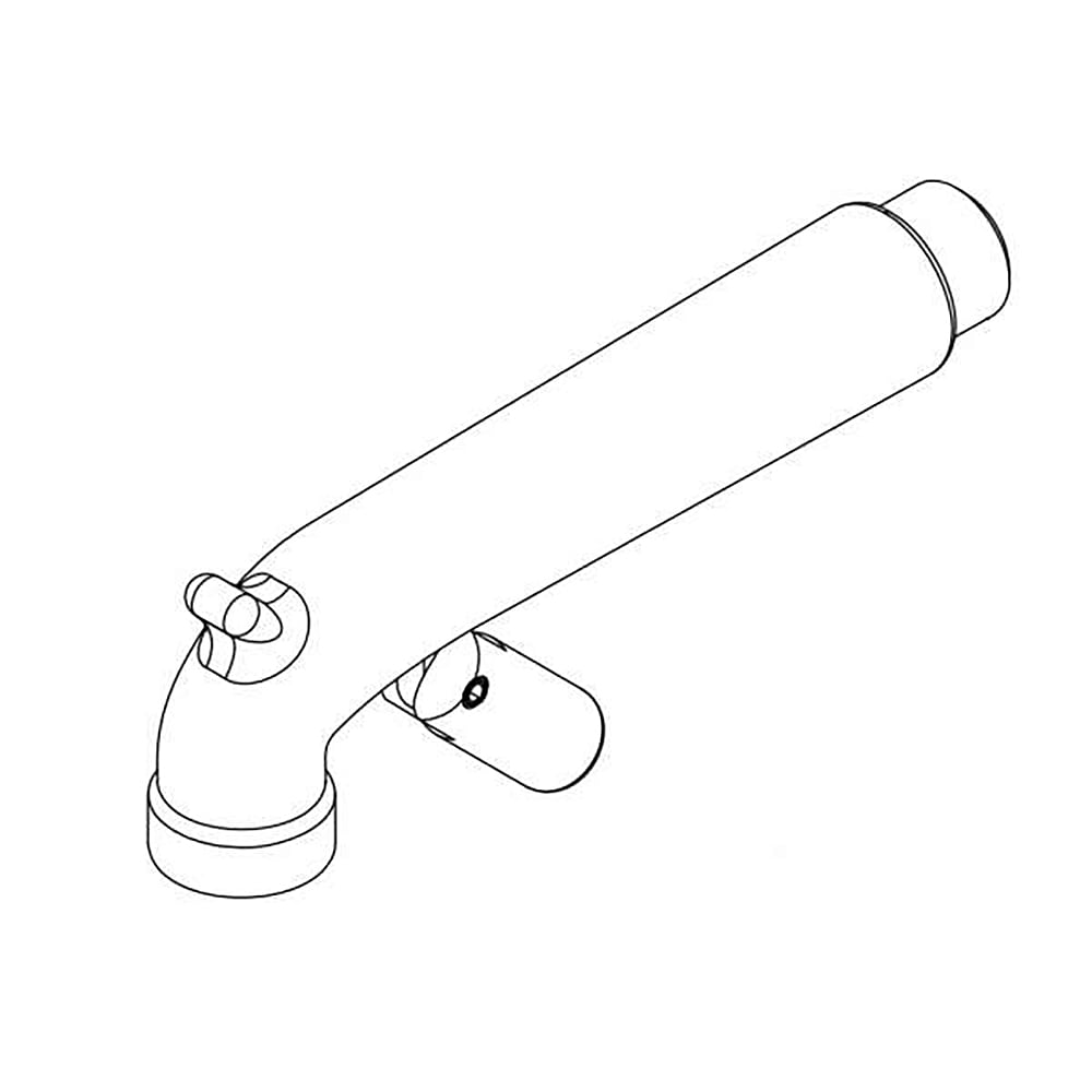 064-01645040 Roll Pin Spout Assembly w/ Bottom Mount, Polished Chrome