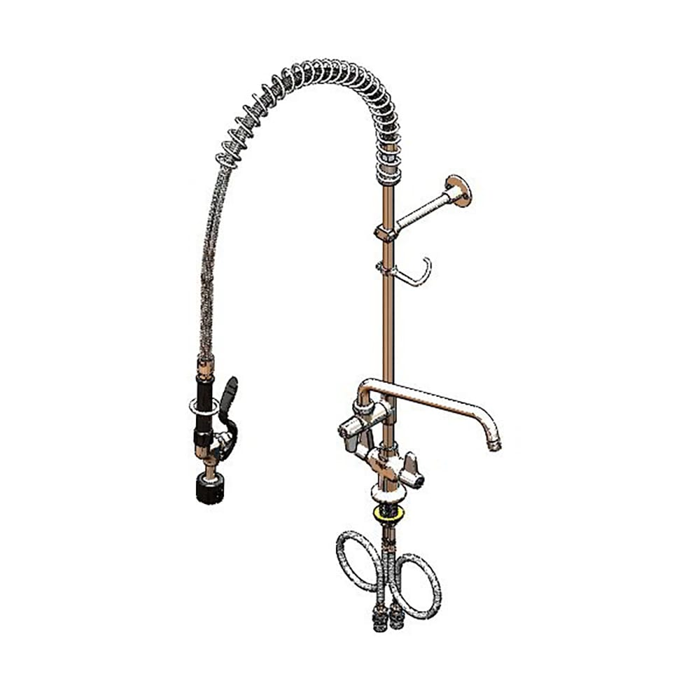 064-5PR2S12C 38 9/16"H Deck Mount Pre Rinse Faucet - 1 1/5 GPM, Base with Nozzle