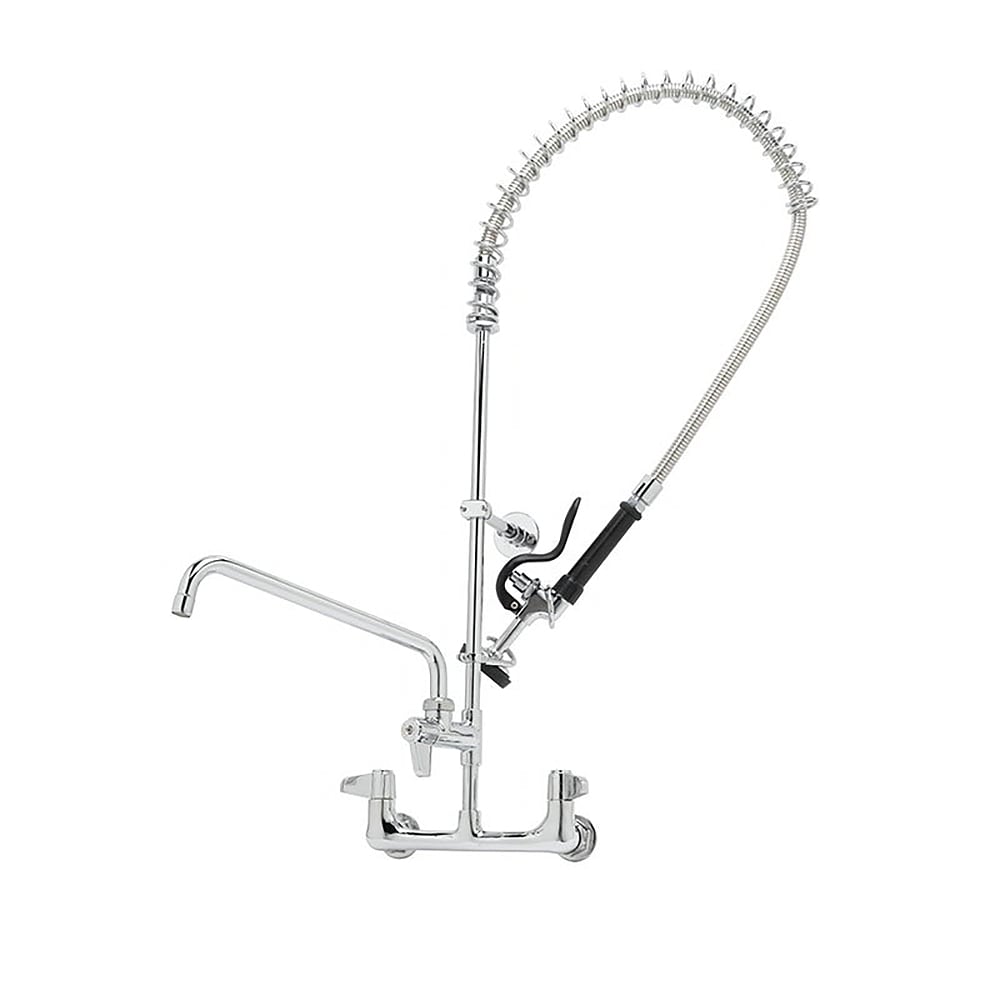 064-5PR8W14 35 11/16"H Wall Mount Pre Rinse Faucet - 1.15 GPM, Base with Nozzle